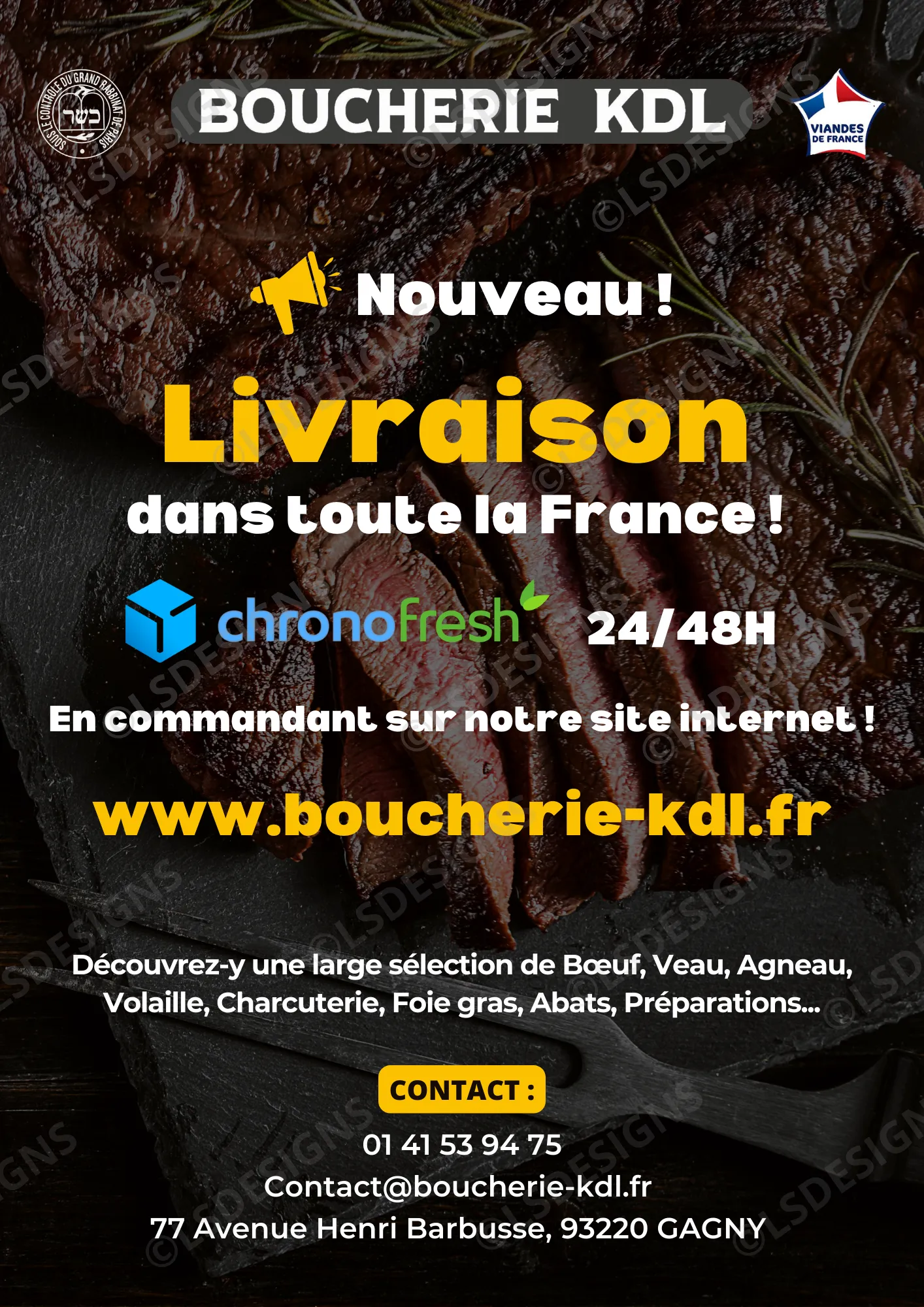 Affiche Boucherie